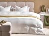 Duvet Cover Set SUMNER 220 x 240 cm Cotton Muslin Off-White
