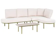 Garden Sofa with Table 4 Seater POLLINA Metal Green_1079009