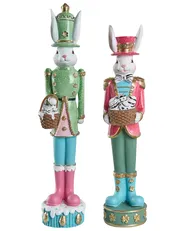 Set of 2 Figurines Rabbit MORUD Multicolour_1073000