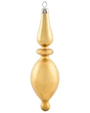 Set of 25 Baubles ICICLE Glass Transparent/ Gold_1028445