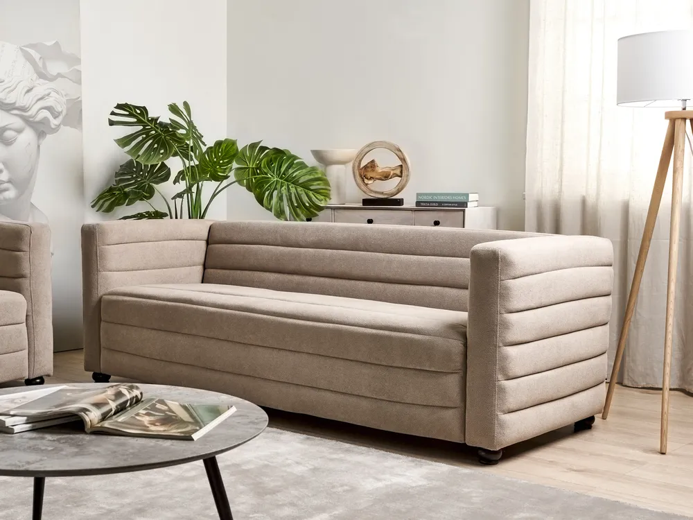 Sofa 3 Seater HOFN Fabric Taupe