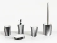 5-Piece Bathroom Accessories Set LIRCAY Black/ White_996474