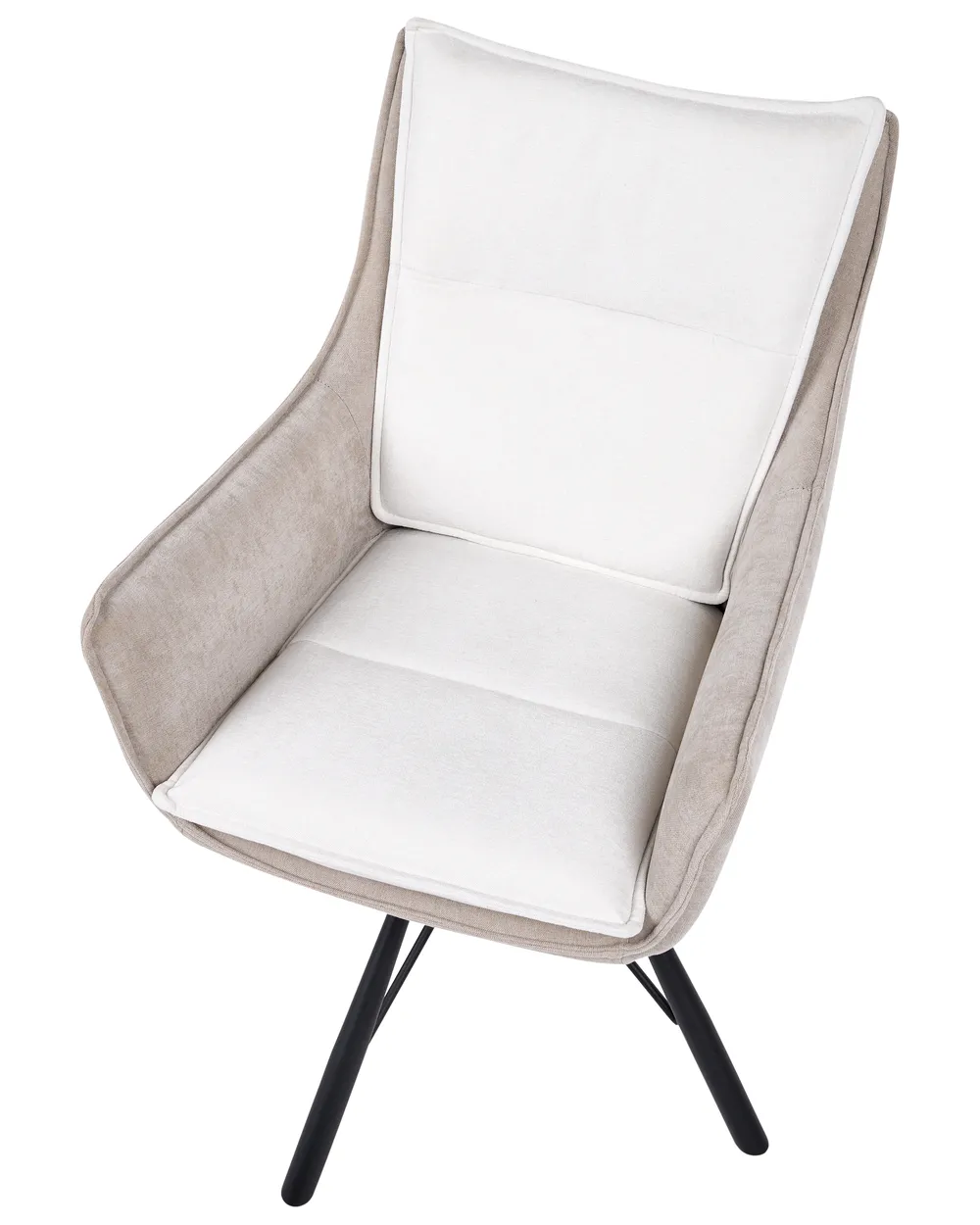 Ruokatuoli pyörivä ANNEBERG Chenille Luonnonvalkoinen/beige_1086518