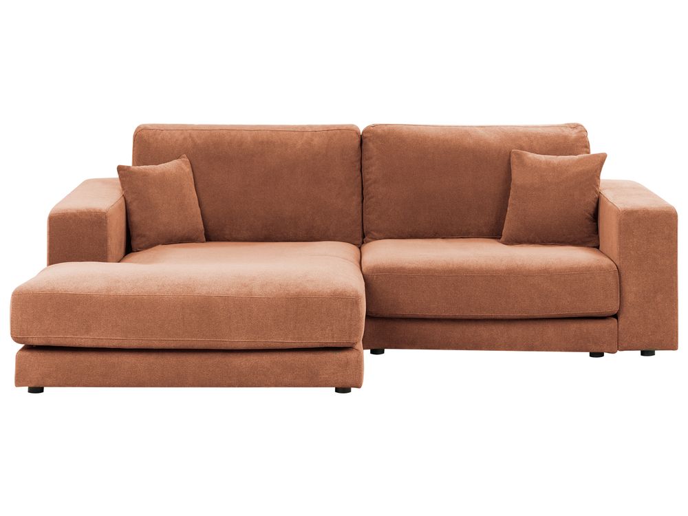 Corner Sofa LOFOTEN Fabric Light Red Right Hand