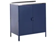 3 Piece Outdoor Kitchen Set with Sink VILAMA Blue Metal_974903