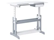 Manuellt höj- och sänkbart skrivbord NANNUP 110 cm 53 cm Vit_1033299