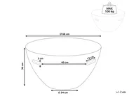 Coffee Table VICARELLO 68 cm 68 cm Travertine Effect_1007438