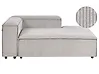Left-Hand Chaise Longue ARDAL Corduroy Taupe