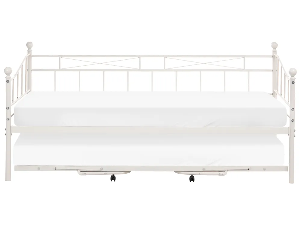 Daybed Metal LOUANNEC 90 x 200 cm (EU Single) Extendable Beige_1118323
