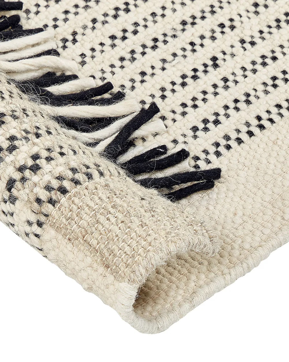Rug DIVARLI Beige 80 x 150 cm Wool_847403