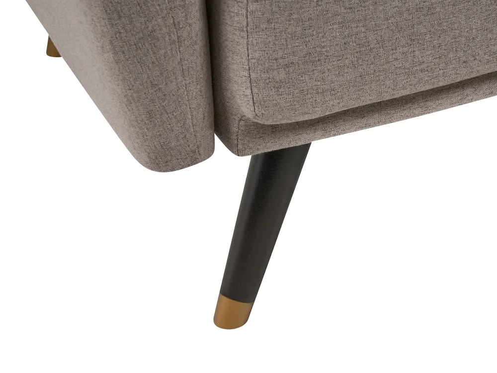 Sofa Bed 3 Seater VIMMERBY Fabric Light Brown_900082