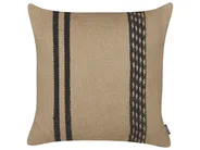 Set of 2 Decorative Cushions DESALIX 45 x 45 cm Jute Beige Striped_887846