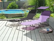 Sun Lounger FOLIGNO Reclining Metal Violet_995226