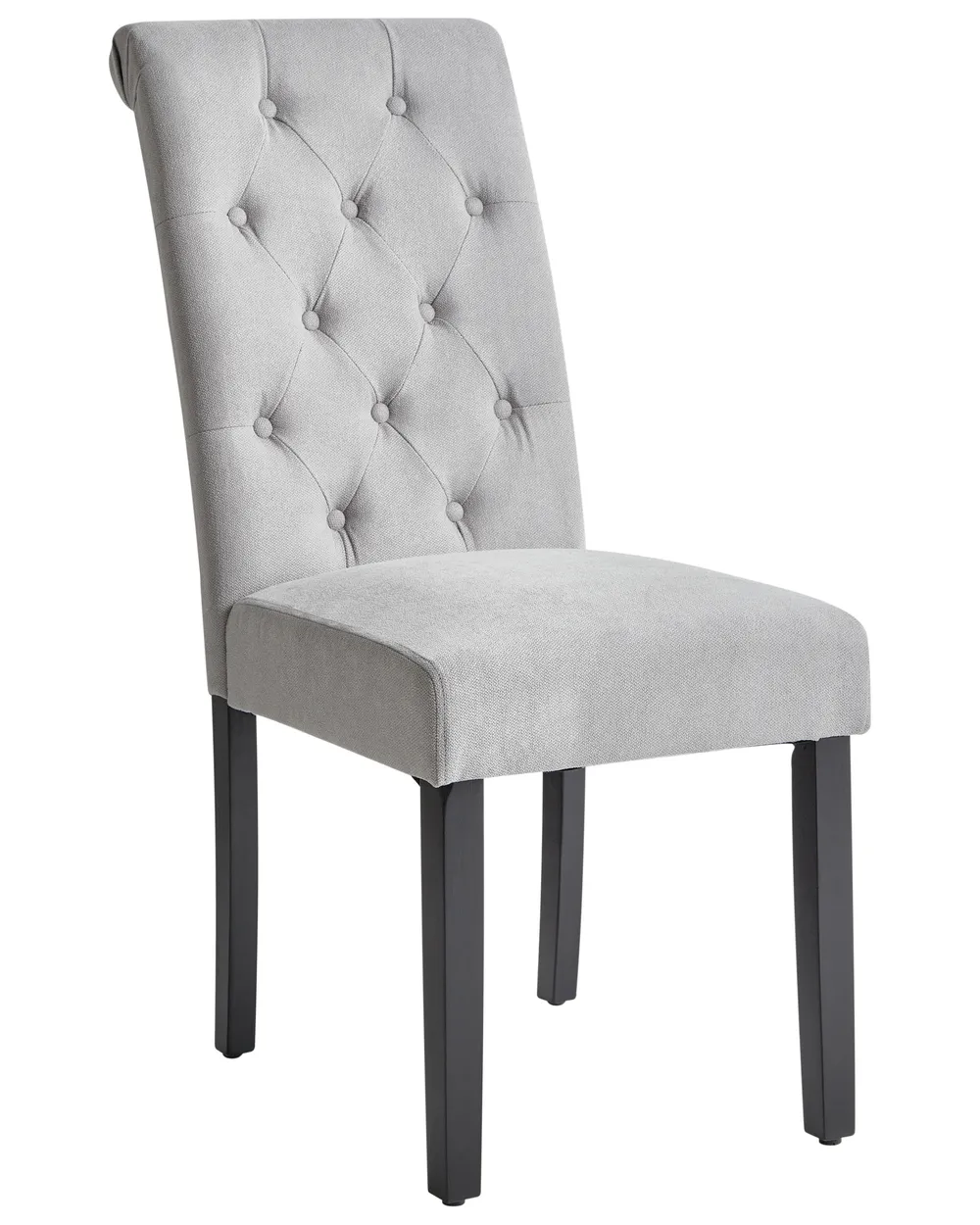 Set of 2 Dining Chairs VELVA Fabric Grey_868055