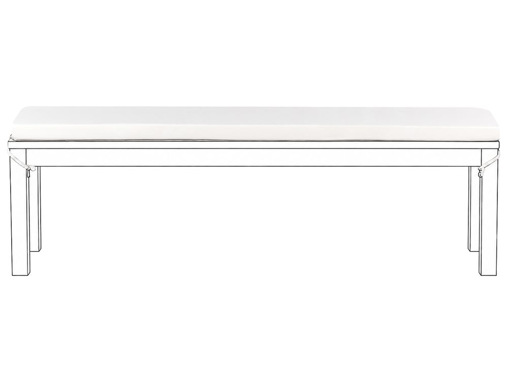 Sittdyna för bänk TUSCANIA 157 x 34 cm Off-White