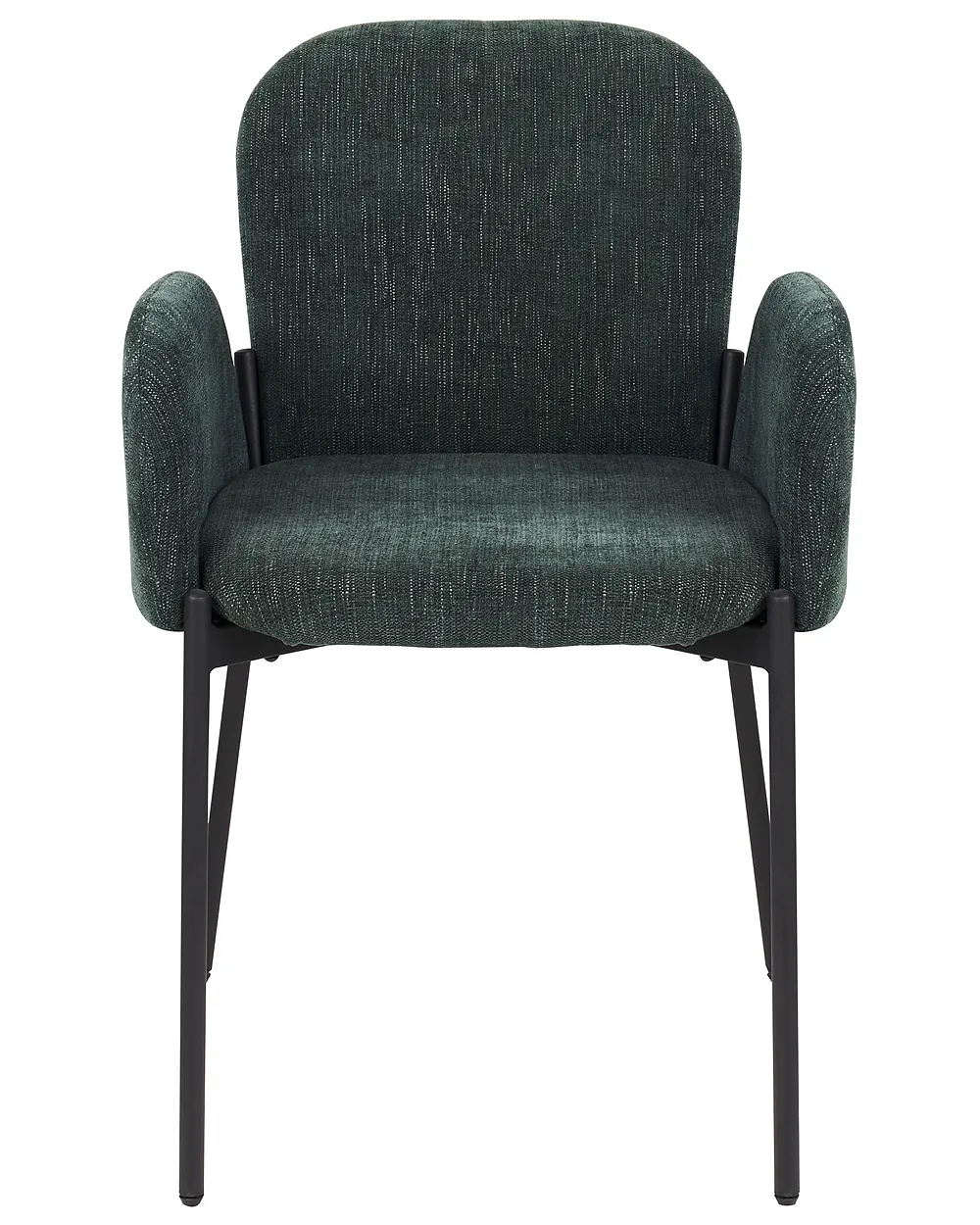 Set of 2 Dining Chairs ALBEE Fabric Dark Green_908191