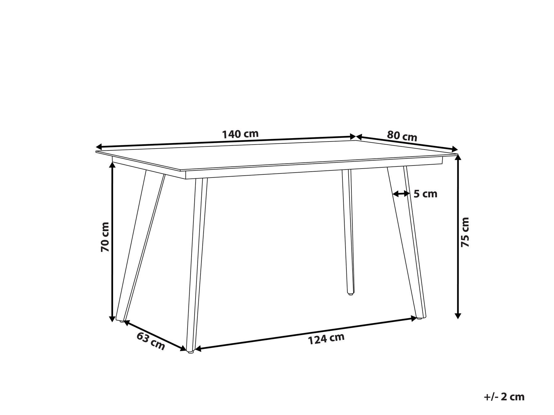 Trädgårdsmatbord MILETO 140 cm 80 cm Glas Grå_808360