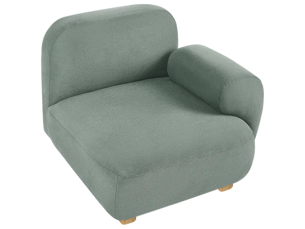 Modular Sofa 3 Seater AMLI with Ottoman Fabric Light Green_1069999