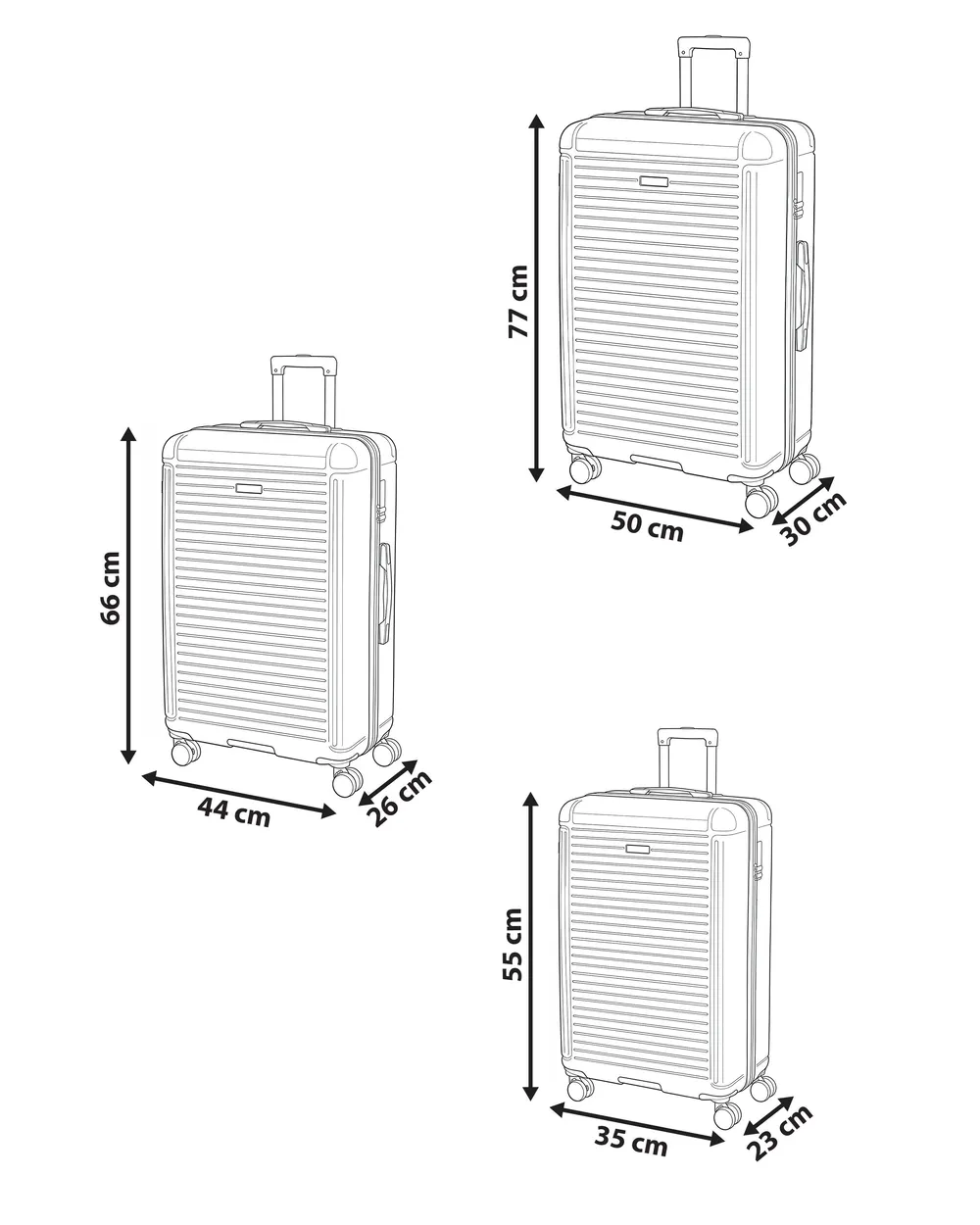 Set of 3 Hard Shell Suitcases MYNTIS Yellow_1055620