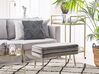 Upholstered Storage Bench DURHAM Velvet Grey