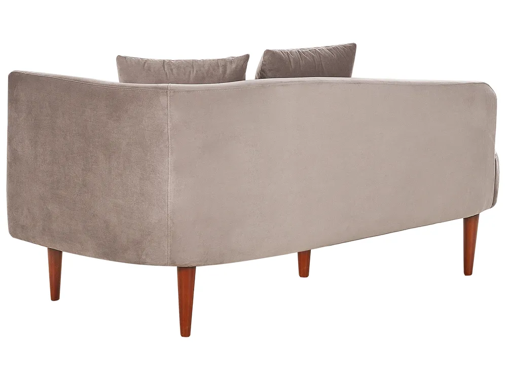 Right-Hand Chaise Longue CHAUMONT Velvet Taupe_880839