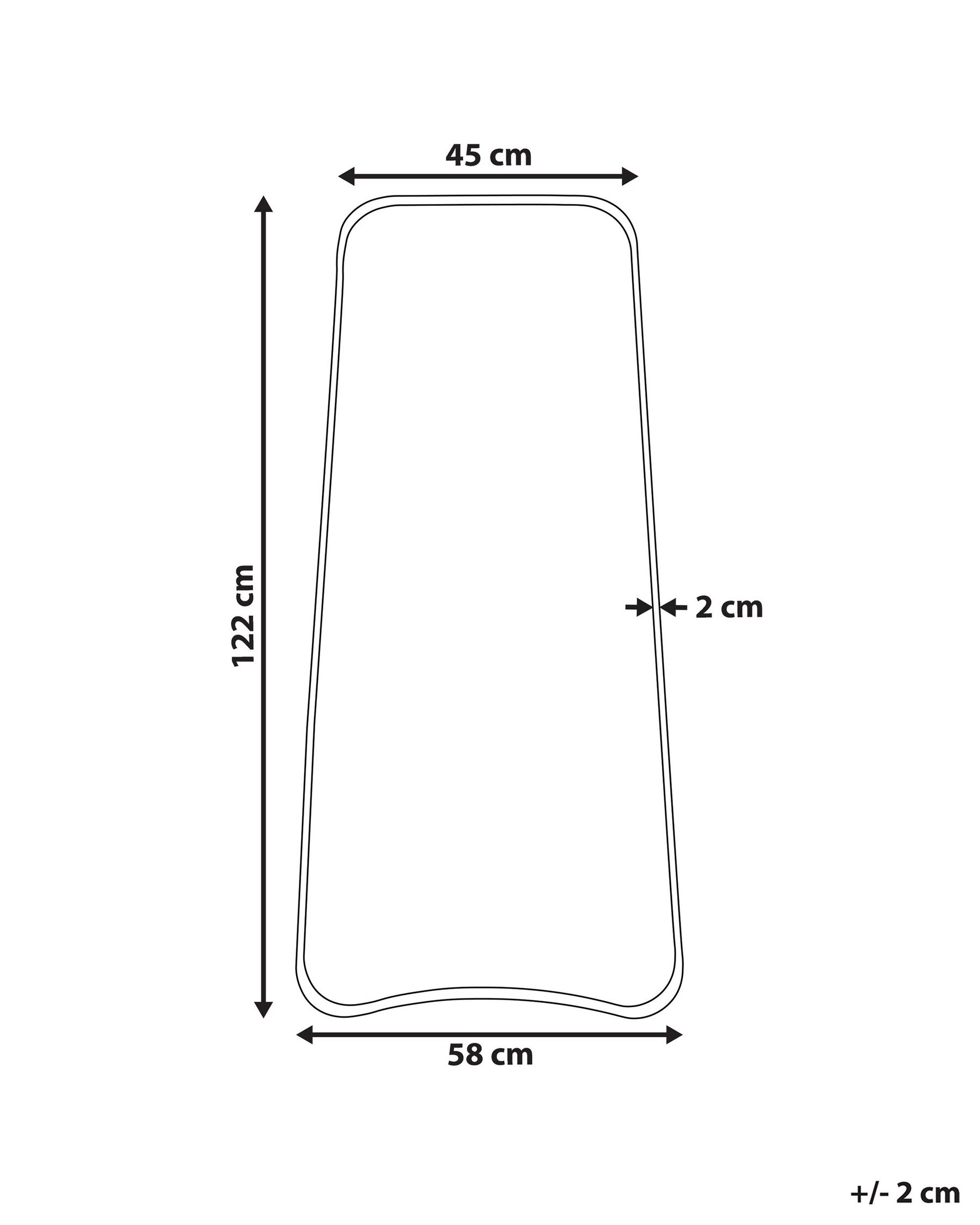 Wall Mirror LEVET 58 cm 122 cm Metal Gold_900664