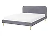 Bed Velvet FLAYAT 140 x 200 cm (EU Double) Grey