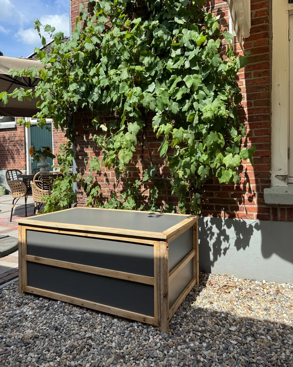 Storage Box ACATE 121 cm 72 cm Concrete Grey_1030948