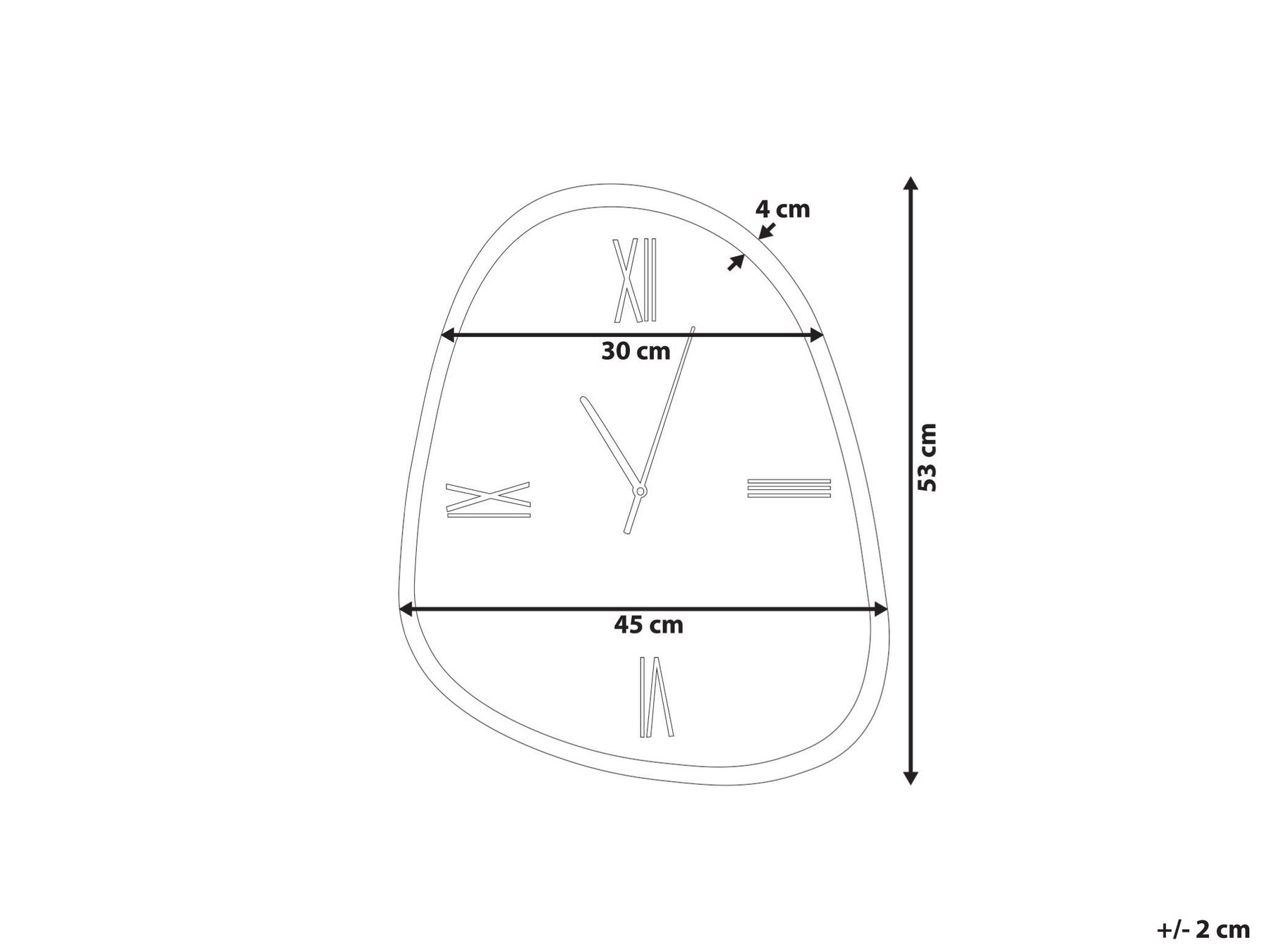 Wall Clock CASTALLA 45 cm Dark Brown_1032656
