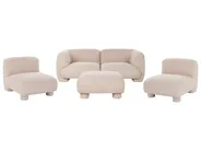 Modulär soffgrupp 4-sits MJALBI Bouclé Beige_1075294