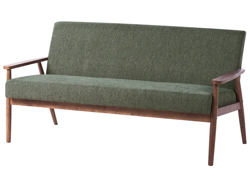 Sofa 3 Seater ESRUM Fabric Dark Brown/ Green_1014663