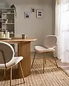 Ruokatuolisetti 2 kpl LUANA buklee Valkoinen
