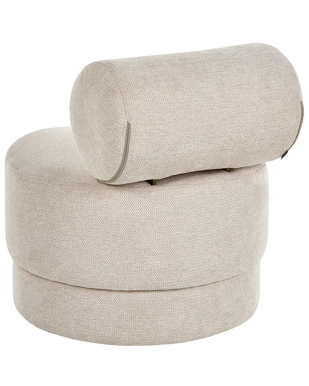 Swivel Armchair KARVIA  Fabric Light Beige_1165206