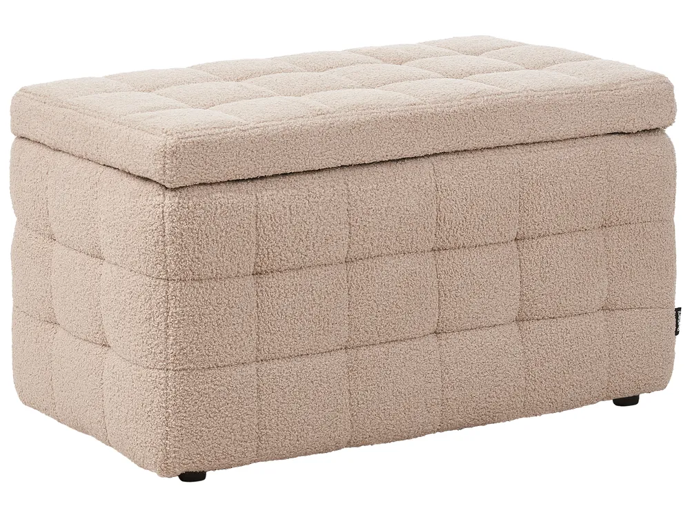 Storage Ottoman MICHIGAN Boucle Beige_886458