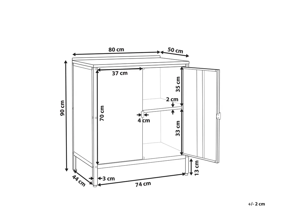 Outdoor Kitchen Cabinet VILAMA Blue_974029