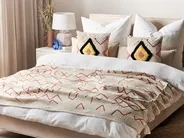 Pläd BHIWANI Bomull 130 x 180 cm Beige_1079651