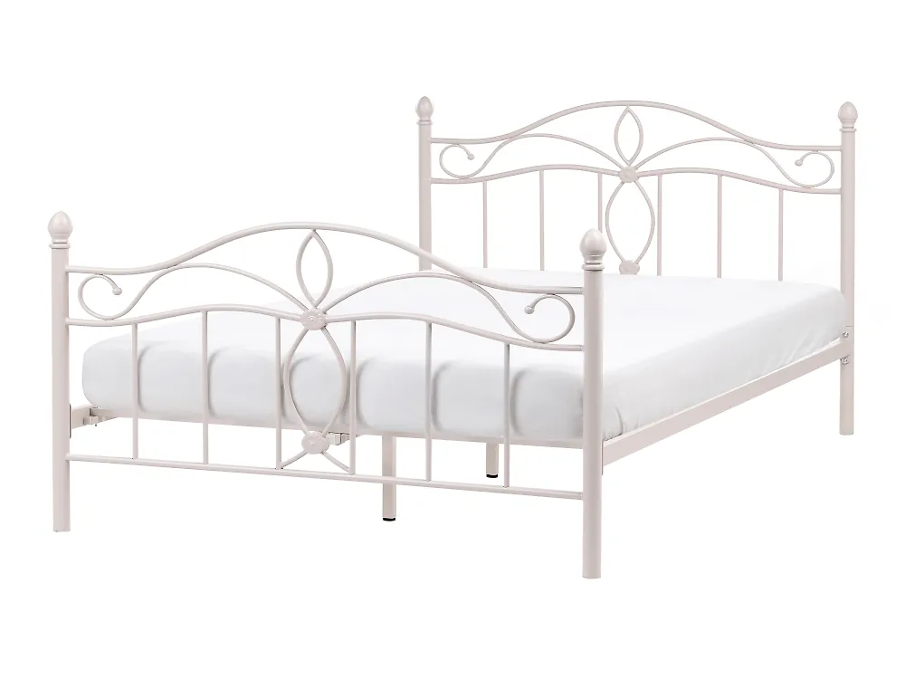 Sänky Metalli ANTLIA 120 x 200 cm Vaaleanbeige