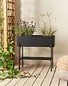 Upphöjd växtkruka VINCA 70 cm Metall Svart