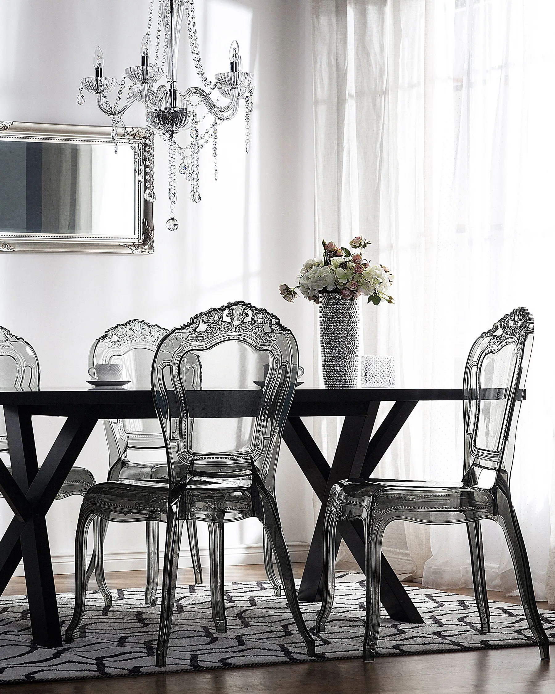 Set of 2 Dining Chairs VERMONT Black_691741