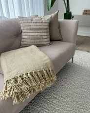 Torkkupeitto CHAOHANI kangas 150 x 200 cm Beige_980287
