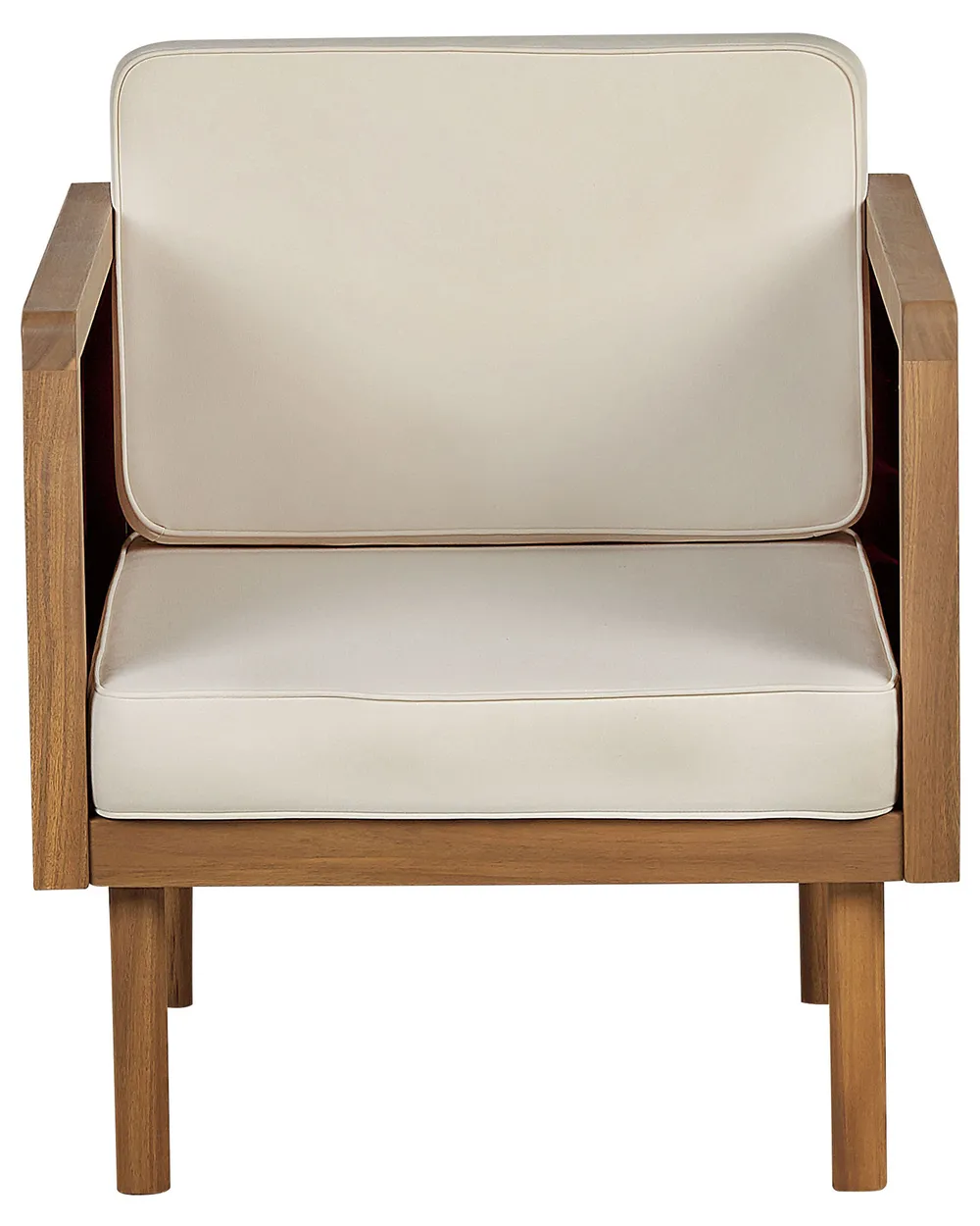 Garden Armchair with Ottoman BARATTI Acacia Wood Brown_830627