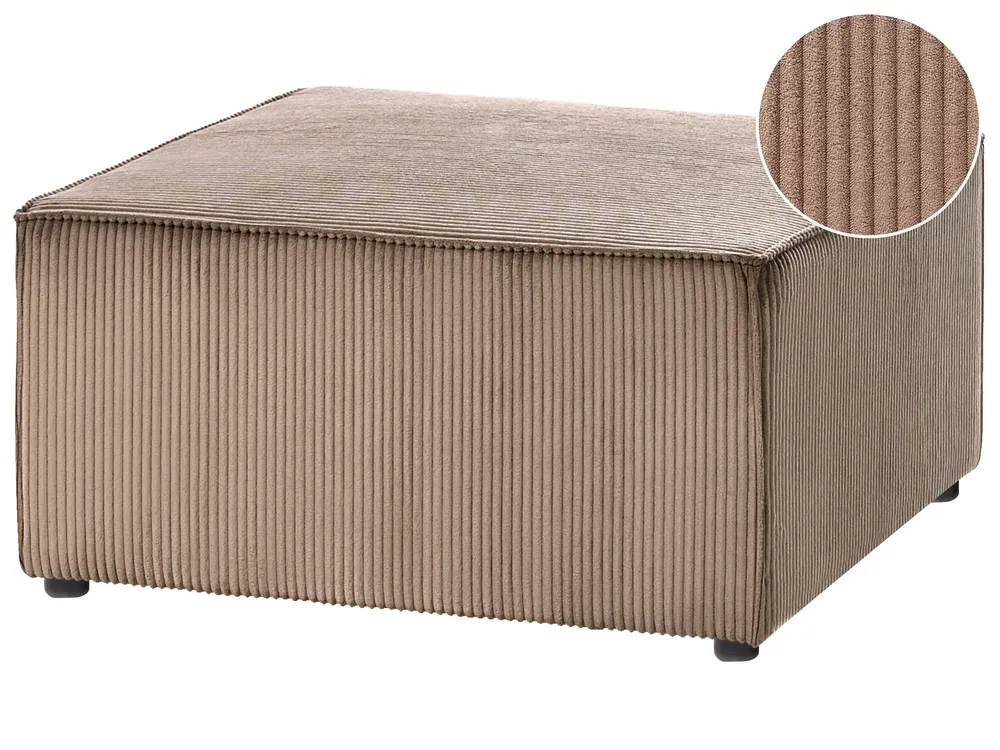 Ottoman LEMVIG Corduroy Dark Beige