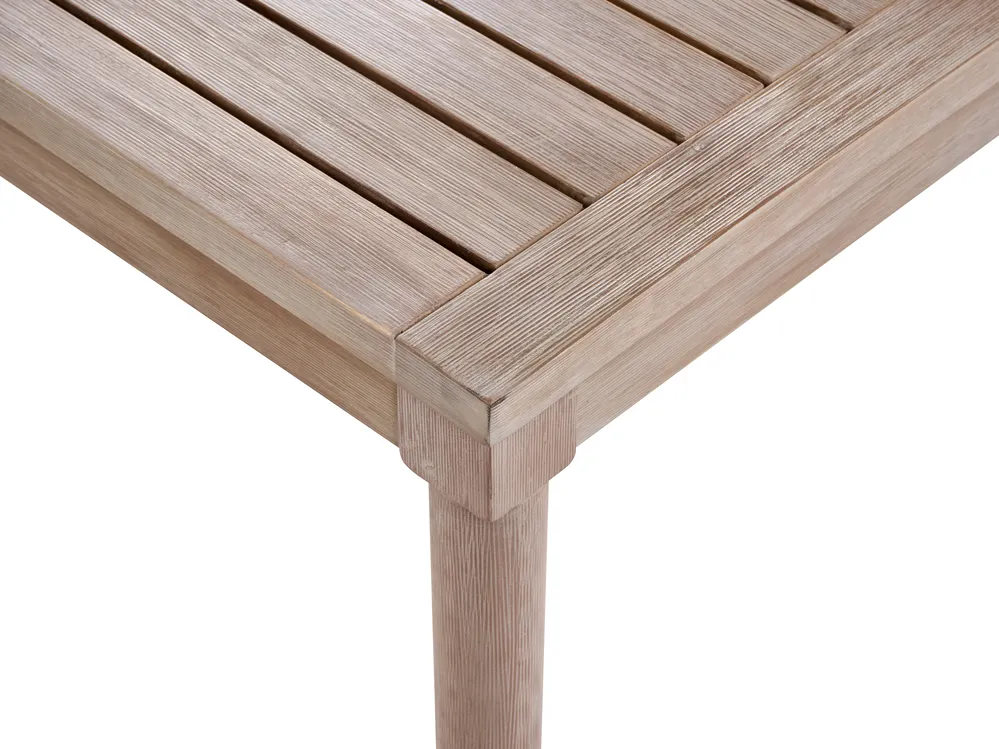Garden Lounge Set with Table 4 Seater CREMONA Acacia Wood Brown/ Grey Left Hand_1099492