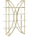 Hyllykkö 4 tasoa HOLLOW 175 cm Metalli Kulta