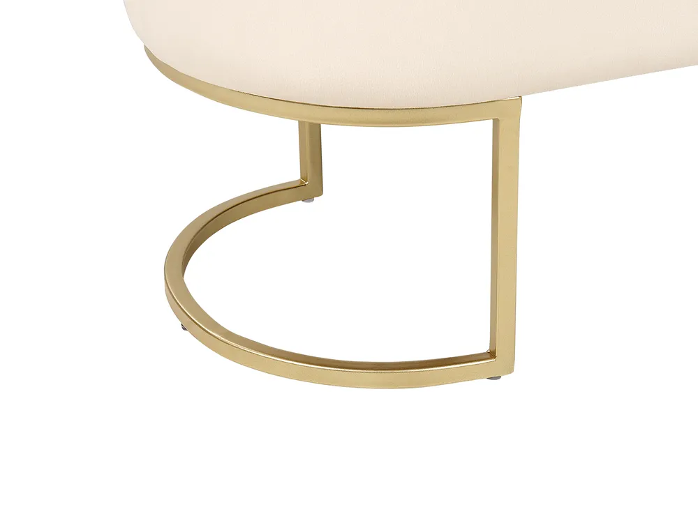 Upholstered Bench MILRY Velvet Light Beige_876730