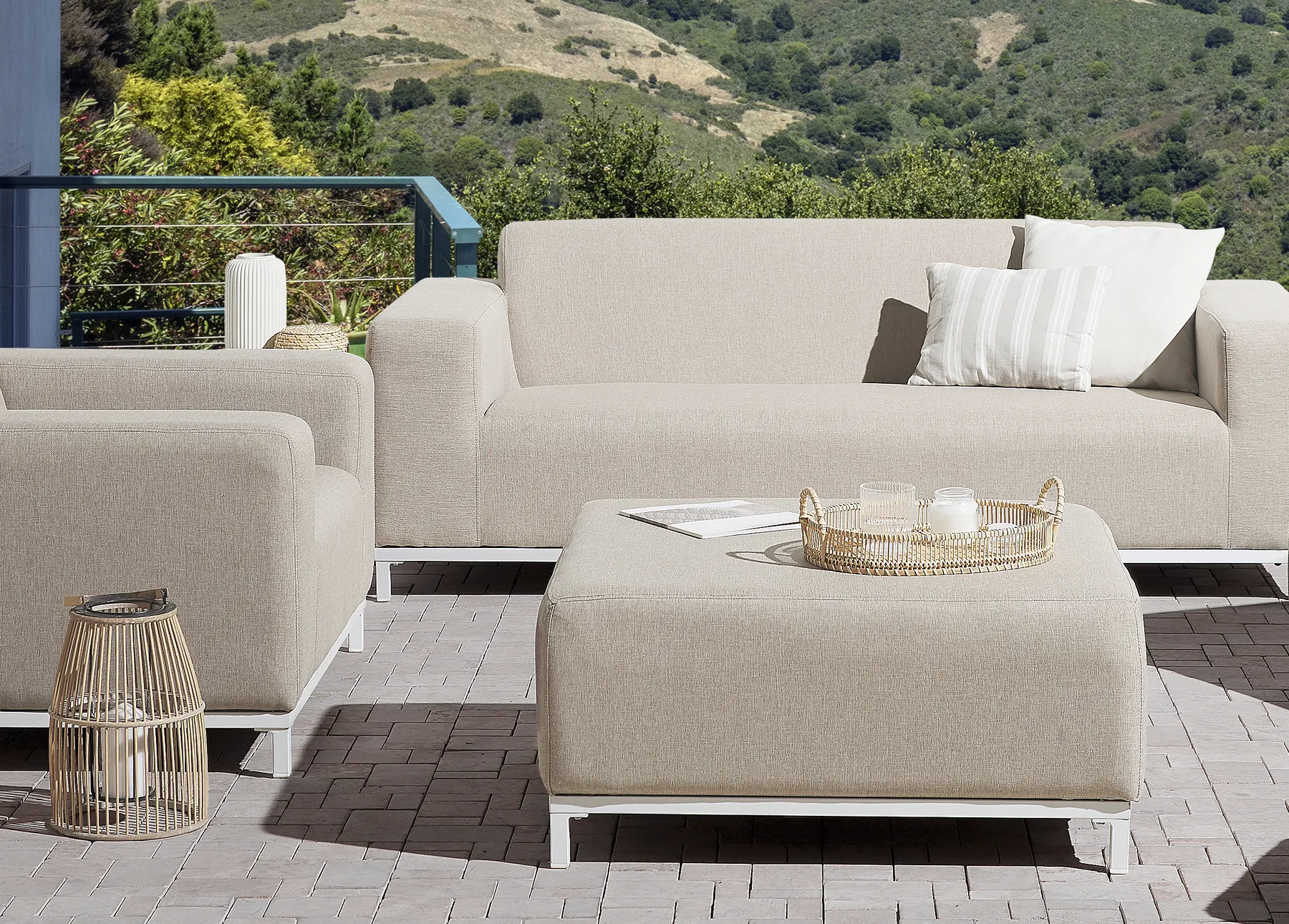 Fotpall ROVIGO Beige_784645