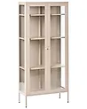 Skap med glassdører HARTY 80 cm Metall Beige