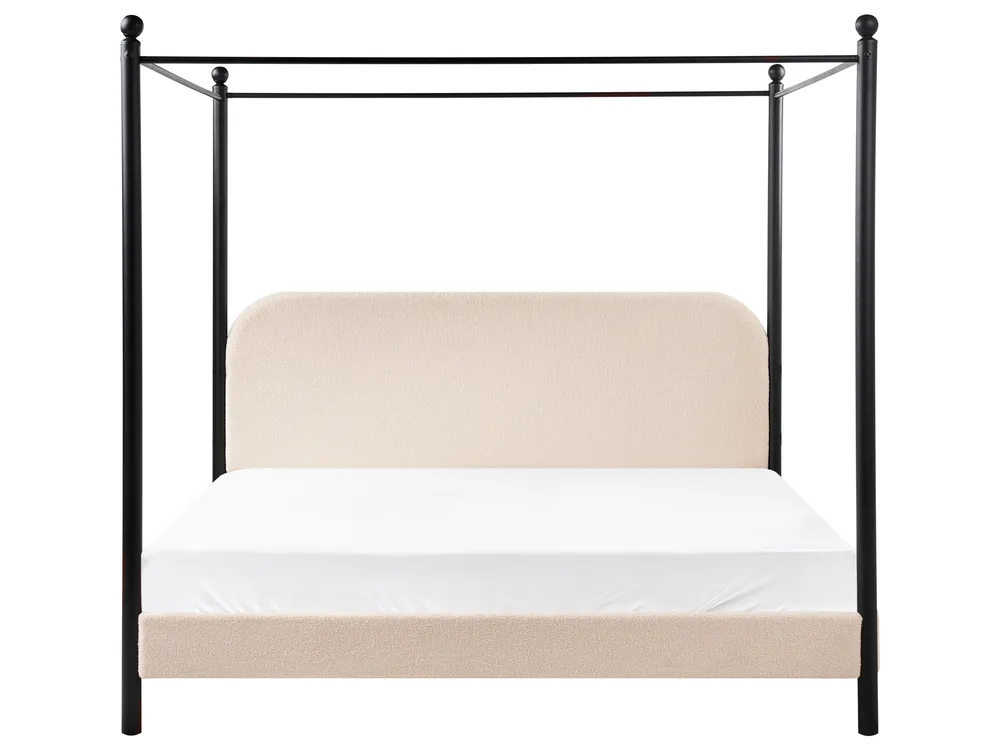 Pylvässänky buklee DANNEMOIS 180 x 200 cm Beige_961018