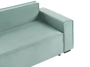 Corner Sofa Bed 3 Seater EDANE with Storage Fabric Light Green Right Hand_1057257