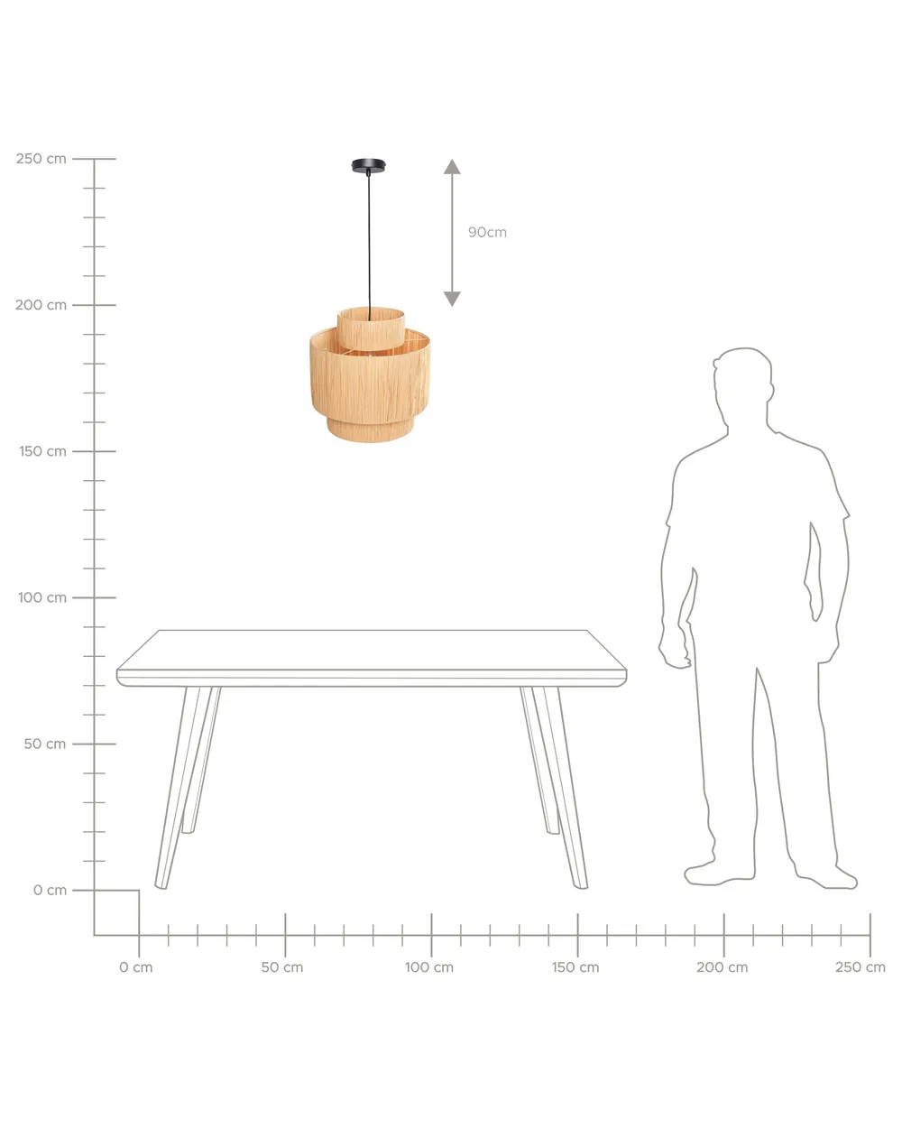 Pendant Lamp MAGECH Wicker Natural_898365